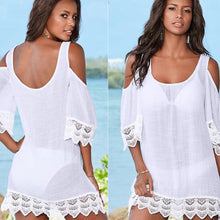 Load image into Gallery viewer, 2019 Solid Women Lace Crochet Bikini Cover Up Beach Dress