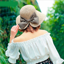 Load image into Gallery viewer, Women&#39;s Sun Hat Big Bow Wide Brim Floppy Summer Hats For Women