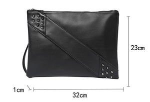 Fashion rivet Women Clutches luxury designer envelope clutch purse