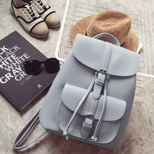 Load image into Gallery viewer, Miyahouse Trendy Female Drawstring PU Leather Backpacks