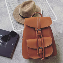 Load image into Gallery viewer, Miyahouse Trendy Female Drawstring PU Leather Backpacks