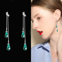 Load image into Gallery viewer, Elegant Water Drop Crystal Dangle Earrings For Women