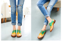 Load image into Gallery viewer, Yinzo Women's Flats Oxford Shoes Perforated  Leather
