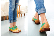 Load image into Gallery viewer, Yinzo Women's Flats Oxford Shoes Perforated  Leather