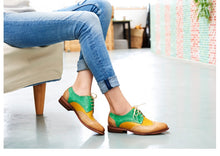 Load image into Gallery viewer, Yinzo Women's Flats Oxford Shoes Perforated  Leather