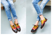 Load image into Gallery viewer, Yinzo Women's Flats Oxford Shoes Perforated  Leather