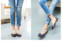 Load image into Gallery viewer, Yinzo Women's Flats Oxford Shoes Perforated  Leather