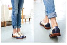 Load image into Gallery viewer, Yinzo Women's Flats Oxford Shoes Perforated  Leather
