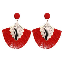 Load image into Gallery viewer, Tassel Earrings For Women Exaggerated Big Statement Fringed Earrings