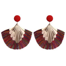 Load image into Gallery viewer, Tassel Earrings For Women Exaggerated Big Statement Fringed Earrings