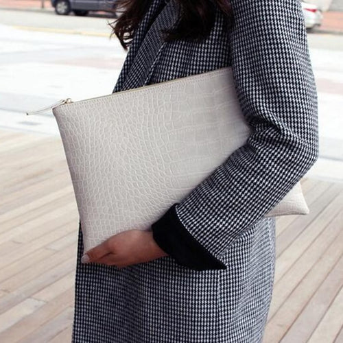 2019 New Fashion Crocodile Grain Women Envelope Clutch Bag