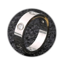Load image into Gallery viewer, Rose Gold Stainless Steel Ring With Crystal For Woman