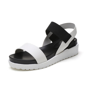 Women Sandals Summer Shoes Peep-toe Slip On Flat Sandals For Woman