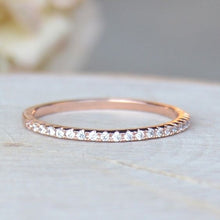 Load image into Gallery viewer, Simple Cubic Zirconia Thin Rings for Woman Rose Gold