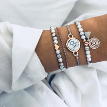 Load image into Gallery viewer, Turtle Heart Pearl Wave LOVE Crystal Marble Charm Bracelets for Women