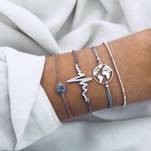 Load image into Gallery viewer, Turtle Heart Pearl Wave LOVE Crystal Marble Charm Bracelets for Women