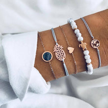 Load image into Gallery viewer, Turtle Heart Pearl Wave LOVE Crystal Marble Charm Bracelets for Women