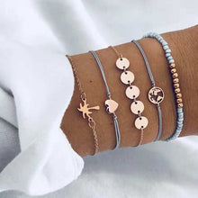 Load image into Gallery viewer, Turtle Heart Pearl Wave LOVE Crystal Marble Charm Bracelets for Women