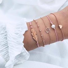 Load image into Gallery viewer, Turtle Heart Pearl Wave LOVE Crystal Marble Charm Bracelets for Women