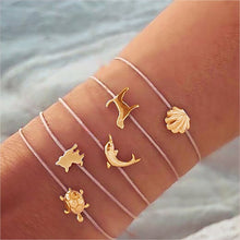 Load image into Gallery viewer, Turtle Heart Pearl Wave LOVE Crystal Marble Charm Bracelets for Women