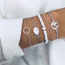 Load image into Gallery viewer, Turtle Heart Pearl Wave LOVE Crystal Marble Charm Bracelets for Women