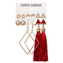 Load image into Gallery viewer, Geometric Tassel Dangle Earrings For Women