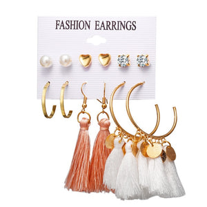 Geometric Tassel Dangle Earrings For Women