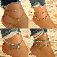 Load image into Gallery viewer, Simple Heart Female Anklets Barefoot Crochet Sandals Foot Jewelry