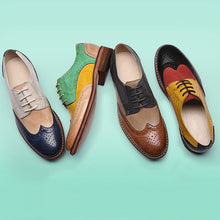 Load image into Gallery viewer, Yinzo Women's Flats Oxford Shoes Perforated  Leather