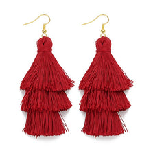 Load image into Gallery viewer, Layered Bohemian Fringed Cheap Statement Tassel Earrings For Women