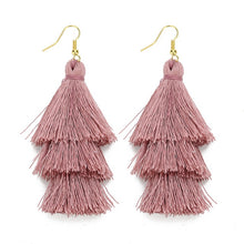 Load image into Gallery viewer, Layered Bohemian Fringed Cheap Statement Tassel Earrings For Women