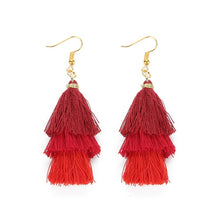 Load image into Gallery viewer, Layered Bohemian Fringed Cheap Statement Tassel Earrings For Women
