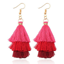 Load image into Gallery viewer, Layered Bohemian Fringed Cheap Statement Tassel Earrings For Women