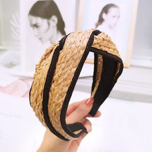 Load image into Gallery viewer, Summer Straw Weaving Knotted Headband for Women