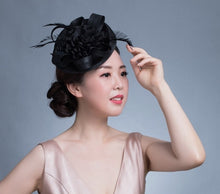 Load image into Gallery viewer, Women Chic Fascinator Hat Cocktail Wedding Party Church Headpiece
