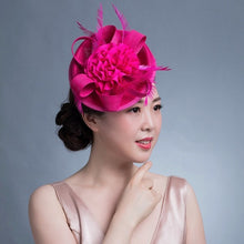 Load image into Gallery viewer, Women Chic Fascinator Hat Cocktail Wedding Party Church Headpiece