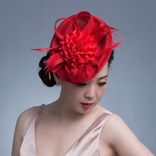 Load image into Gallery viewer, Women Chic Fascinator Hat Cocktail Wedding Party Church Headpiece