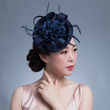 Load image into Gallery viewer, Women Chic Fascinator Hat Cocktail Wedding Party Church Headpiece