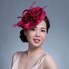 Load image into Gallery viewer, Women Chic Fascinator Hat Cocktail Wedding Party Church Headpiece