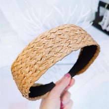 Load image into Gallery viewer, Summer Straw Weaving Knotted Headband for Women