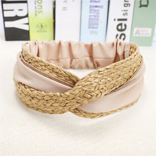Load image into Gallery viewer, Summer Straw Weaving Knotted Headband for Women
