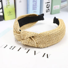 Load image into Gallery viewer, Summer Straw Weaving Knotted Headband for Women