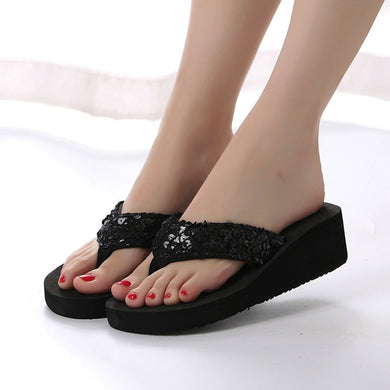 Summer Women Flip Flops Casual Sequins Anti-Slip