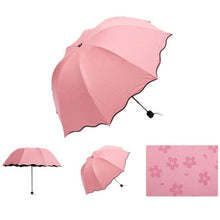Load image into Gallery viewer, New Lady Princess Magic Flowers Dome Parasol Sun/Rain Folding Umbrella