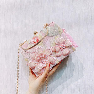 Day Clutch Bags 3D Floral Elegant