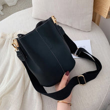 Load image into Gallery viewer, Solid Color Pu Leather Bucket Bags For Women 2019