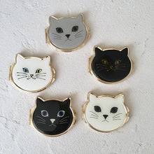 Load image into Gallery viewer, Metal Cat Compact Pocket Mirror For Woman Double Sided Folding Mirror 1 Piece