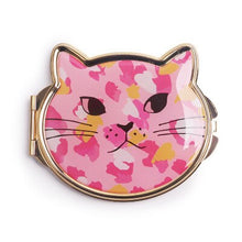 Load image into Gallery viewer, Metal Cat Compact Pocket Mirror For Woman Double Sided Folding Mirror 1 Piece